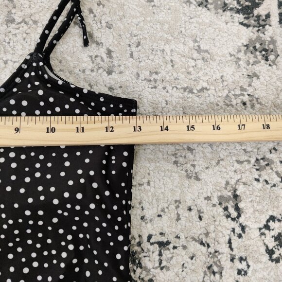 ZAFUL Swimsuit Size 4 Polka Dot Black White Spaghetti Straps Beach Summer Pool - Picture 9 of 10